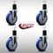 Service Caster 5'' SS Blue Poly Wheel Swivel 1-3/4'' Expanding Stem Caster Set, 4PK SCC-SSEX20S514-PPUB-BLUE-134-4 - alternate 4